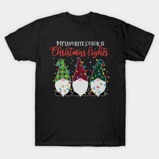 Christmas Lights Three Gnomes T-Shirt